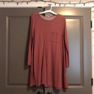 Dusty rose sweater dress